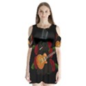 Shoulder Cutout Velvet One Piece 