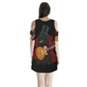 Shoulder Cutout Velvet One Piece 