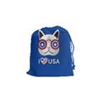 Cat_i_love_usa Drawstring Pouch (Small)