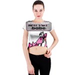 Biker Babe Crew Neck Crop Top