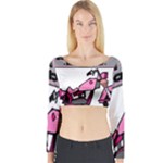 Biker Babe Long Sleeve Crop Top