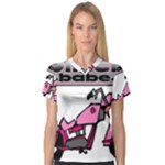 Biker Babe V-Neck Sport Mesh Tee