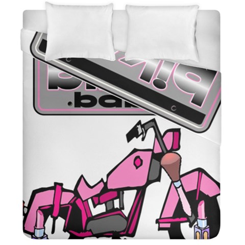 Biker Babe Duvet Cover Double Side (California King Size) from ArtsNow.com
