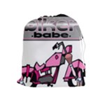 Biker Babe Drawstring Pouches (Extra Large)