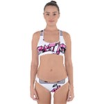 Biker Babe Cross Back Hipster Bikini Set