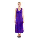 Purple Pilick2 Sleeveless Maxi Dress
