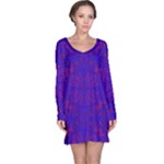 Purple Pilick2 Long Sleeve Nightdress