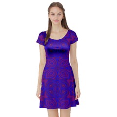 Short Sleeve Skater Dress Front Short Sleeve Skater Dress Front