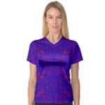 Purple Pilick2 V-Neck Sport Mesh Tee