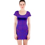 Purple Pilick2 Short Sleeve Bodycon Dress