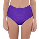 Purple Pilick2 Reversible High-Waist Bikini Bottoms