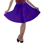 Purple Pilick2 A-line Skater Skirt