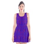 Purple Pilick2 Scoop Neck Skater Dress