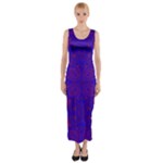 Purple Pilick2 Fitted Maxi Dress