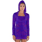 Purple Pilick2 Long Sleeve Hooded T-shirt