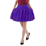 Purple Pilick2 A-Line Pocket Skirt