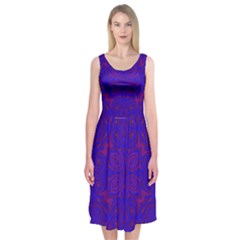 Purple Pilick2 Midi Sleeveless Dress from ArtsNow.com