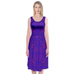 Purple Pilick2 Midi Sleeveless Dress