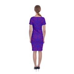 Classic Short Sleeve Midi Dress Back Classic Short Sleeve Midi Dress Back