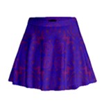 Purple Pilick2 Mini Flare Skirt