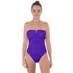 Purple Pilick2 Tie Back One Piece Swimsuit