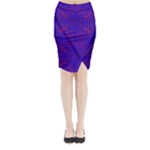 Purple Pilick2 Midi Wrap Pencil Skirt