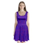 Purple Pilick2 Split Back Mini Dress 