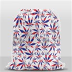 Purple White Cannabis Marijuana Drawstring Bag (Small)