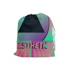 Vaporwave Aesthetic Drawstring Pouch (Large)