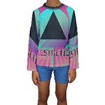 Vaporwave Aesthetic Kids  Long Sleeve Swimwear