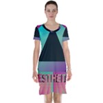 Vaporwave Aesthetic Short Sleeve Nightdress