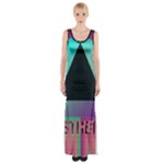 Vaporwave Aesthetic Maxi Thigh Split Dress