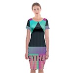 Vaporwave Aesthetic Classic Short Sleeve Midi Dress