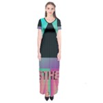 Vaporwave Aesthetic Short Sleeve Maxi Dress