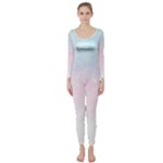 Watercolor Gradient Ombre Long Sleeve Catsuit