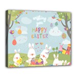 easter bunnies Deluxe Canvas 24  x 20  (Stretched)