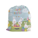 easter bunnies Drawstring Pouch (XL)
