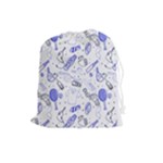 Fathers Day doodle Drawstring Pouch (Large)
