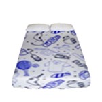 Fathers Day doodle Fitted Sheet (Full/ Double Size)