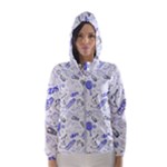 Fathers Day doodle Hooded Windbreaker (Women)