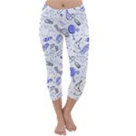 Fathers Day doodle Capri Winter Leggings 