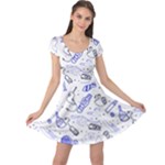 Fathers Day doodle Cap Sleeve Dress