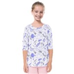 Fathers Day doodle Kids  Quarter Sleeve Raglan Tee