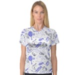 Fathers Day doodle V-Neck Sport Mesh Tee