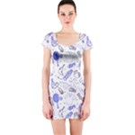 Fathers Day doodle Short Sleeve Bodycon Dress