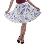 Fathers Day doodle A-line Skater Skirt