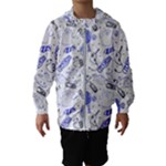 Fathers Day doodle Hooded Windbreaker (Kids)