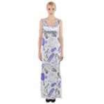 Fathers Day doodle Maxi Thigh Split Dress
