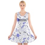 Fathers Day doodle V-Neck Sleeveless Dress