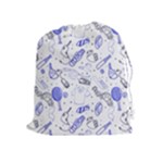 Fathers Day doodle Drawstring Pouch (XL)